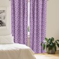 thumbnail image 2 of Ambesonne Teen Room Curtains, Little Kittens Hearts, Pair of 28"x95", Violet Pink Black, 2 of 5