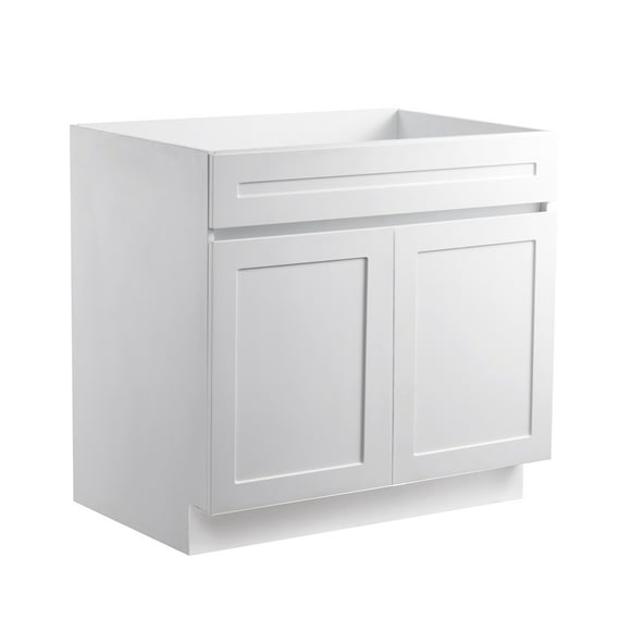 VEVOR Shaker Base Cabinet 36" W x 24" D x 34.5" H Ready to Assemble Cabinet White