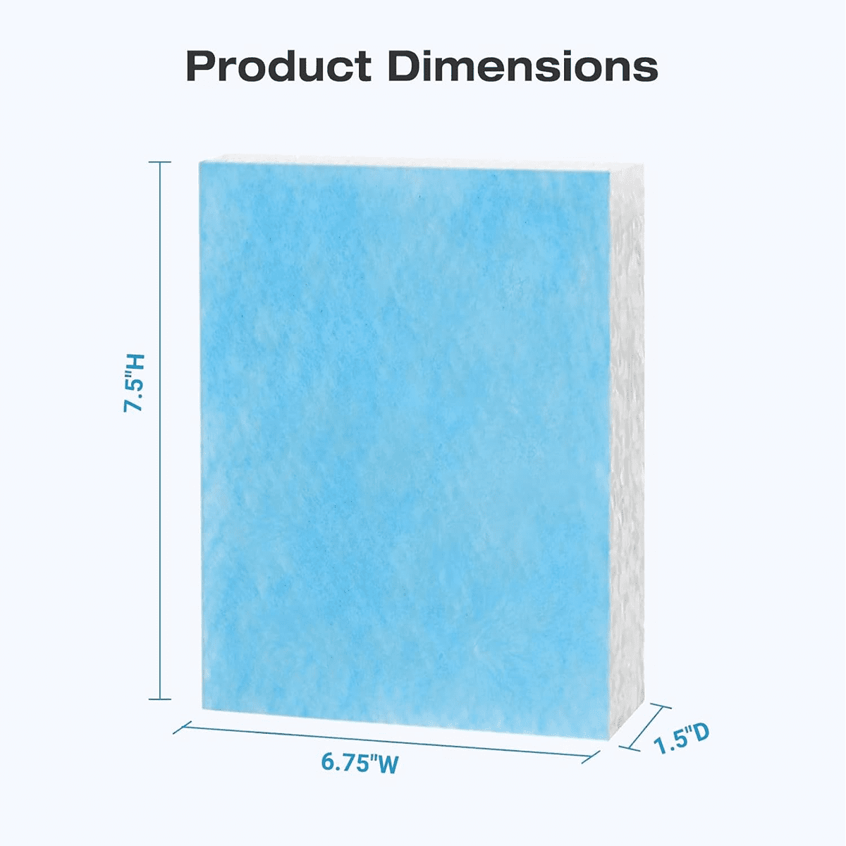 HFT600 Humidifier Wick Filter  for Honeywell Top Fill Tower Humidifier HEV615 HEV620 Series  Compared to Part HFT600T HFT600PDQ Wicking Filter  Replacement Filter T Blue 2 Pack