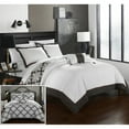 thumbnail image 4 of Chic Home 3/4 Piece Mallow Black and White REVERSIBLE Medallion printed PLUSH Hotel Collection Duvet Cover Set, 4 of 6