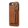 thumbnail image 4 of Allytechgroup Stylish iPhone 8 Plus/ 7 Plus Wallet Case, Secure Case for Apple iPhone 8 Plus/ 7 Plus, Multi-functional Durable, Ring Holder Hand Wrist Stand Shockproof Case for Women Men, Brown, 4 of 7