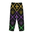 thumbnail image 5 of Sigee Mardi Gra Geometric Print Women's Soft Pajama Pants - Breathable and Comfortable Lounge Sleep Bottoms with Elastic Waistband and Pockets-X-Large, 5 of 9