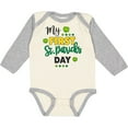 thumbnail image 3 of Inktastic My First St Patrick's Day with Shamrocks Boys or Girls Long Sleeve Baby Bodysuit, 3 of 5