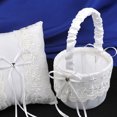 thumbnail image 3 of Travelwant Wedding Flower Girl Baskets, Satin Bowknot Flower Baskets Pearl Collection, 3 of 7