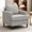 Light Grey, variant on Mid-Century Accent Chair,Modern Linen Fabric Armchair for Living Room,Comfy Upholstered Reading Accent Chairs for Bedroom,Single Sofa Chair with Wood Legs (Dark Grey, 1 Pack)