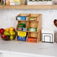 thumbnail image 7 of Mind Reader Coffee Pod Condiment Station Countertop Organizer,  13"L x 6.25"W x 15.25"H, Brown, 7 of 7