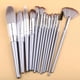 thumbnail image 5 of 14 brochas de maquillaje portátiles para sombras de ojos premium para novias, mejores amigas y adultos. Varilla gris plateada, 5 of 9
