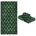 thumbnail image 4 of Dreamtimes 3D Green Dragon Scales Soft Set of 3 Towels, 1 Bath Towel+1 Hand Towel+1 Washcloth, Ideal Decor for Bathroom, Hotel, Gym, Spa and Beach, 4 of 5