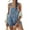 Blue, variant on Womens Overalls Shorts Denim Bib Straps Shorts Casual Solid Color Rompers Jumpsuits With Pockets Pants