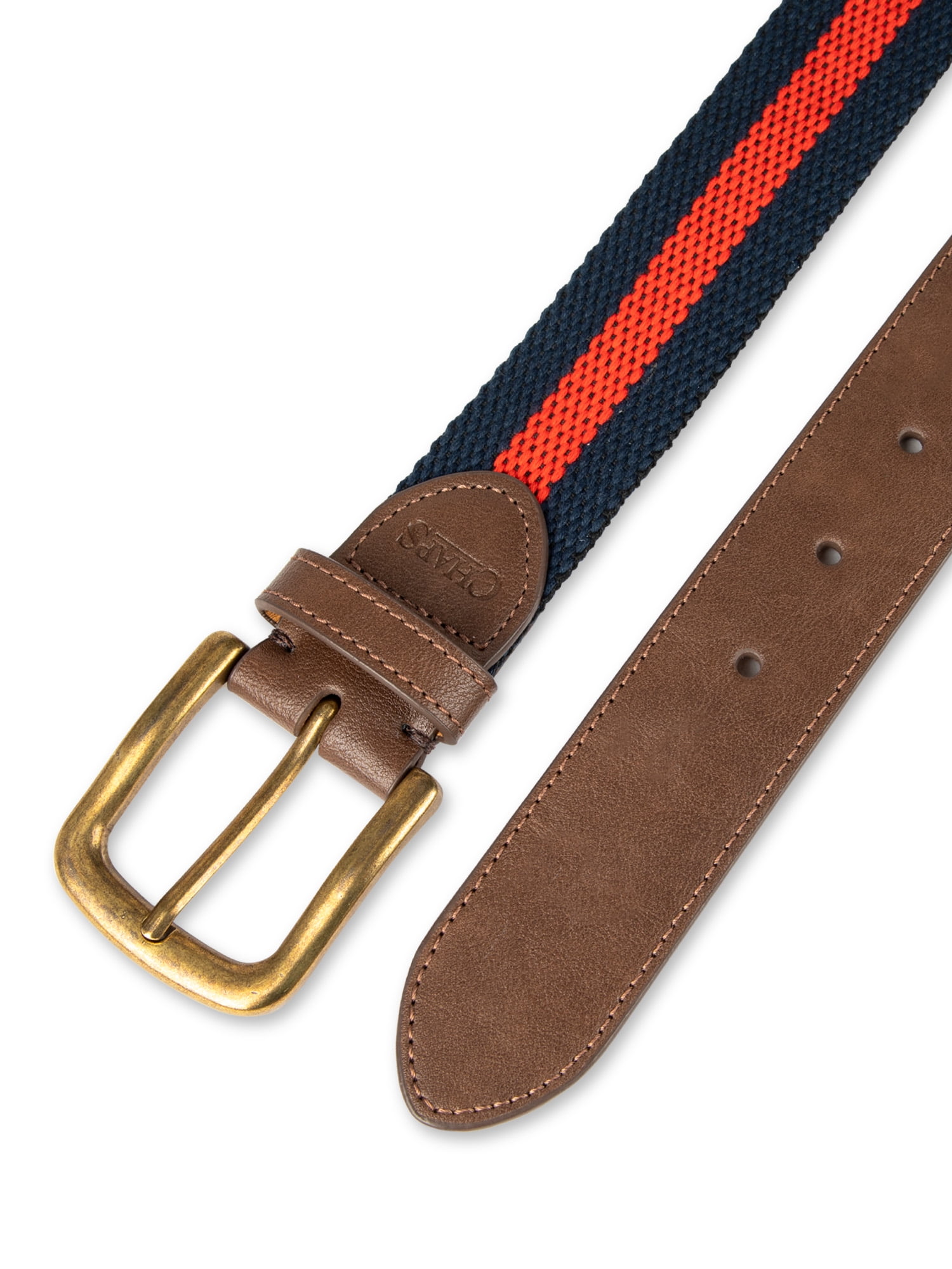 Chaps Men's Striped Web Fabric Belt