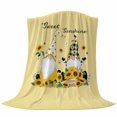 thumbnail image 6 of Yellow Sunflowers Blanket Soft Cozy Warm Throw Blanket for Couch, Plush Fuzzy Flannel Fleece Blankets for Sofa, Gnomes Farmhouse Botanical Bee Bed Blankets Lightweight Gifts for Women, 30"x40", 6 of 9