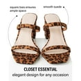 thumbnail image 4 of J. Adams Stormi Heeled Sandals Women Dressy Summer Flat Mules- Square Toe Double Band Low Block Heel Sandals - Chunky Sandals for Women - Summer Sandals, Womens Dress Sandals, Women's Heeled Sandals, 4 of 6