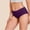 Dark Blue, variant on Women's Soft Cotton Mid Rise Hipster Panties Breathable Stretch Solid Color Everyday Underwear Briefs
