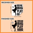 thumbnail image 3 of Global Football Rally Decor "DREAM BIG PLAY HARD" Soccer Theme Wall Decal for Bedroom Living Room Sports Home, Motivational Quote Vinyl Sticker for International Soccer Celebration Game Day, 3 of 6