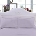 thumbnail image 2 of BedDecor 100% Egyptian Cotton 600TC 2PC Pillow Case Solid Lilac Queen, 2 of 4