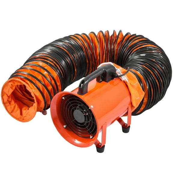 VEVOR 8in Duct 1500 m³/h 230W 110V Steel Ventilation Fan 65 dBA, 3300 RPM for Factories - Orange