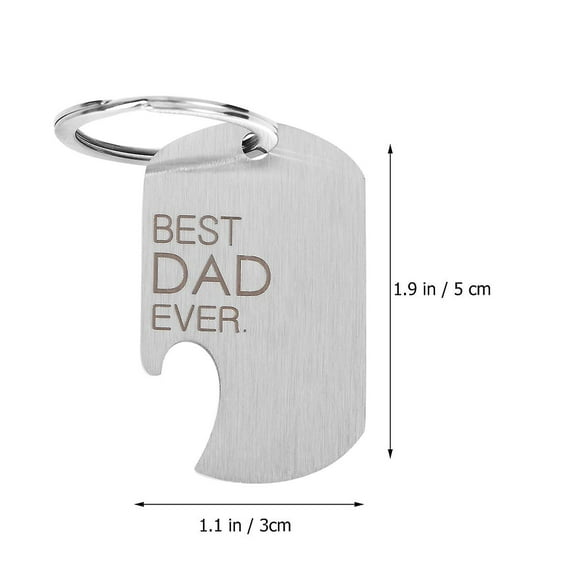 Automotive Tools Poppa Gifts Minimalist Stainless Steel Keyrings Daddy Anti- Rust Pendant Keychains Metal Keyring
