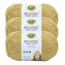 Lion Brand Yarn Rewind Citronella Bulky Yarn Polyester, Viscose Yarn 3 Pack