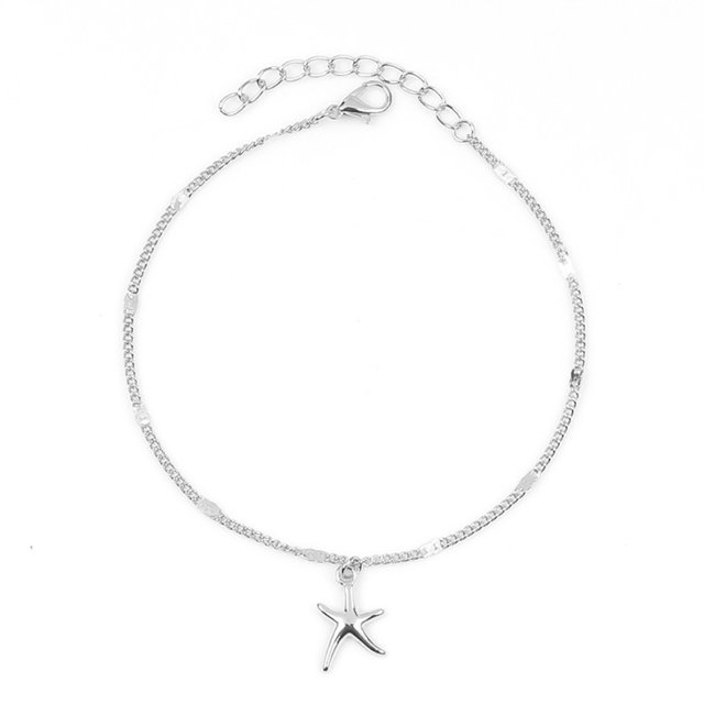 Girl Anklet Creative Sea Star Foot Pendse Hermosa joya de chicas jóvenes Accesorios de accesorio de accesorios para decoración de vestimenta de vestir Inevent AP009274-02