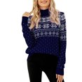 thumbnail image 4 of Suéter De Copo De Nieve Para Mujer Suéter De Punto De Copo De Nieve Elegante Y Fácil De Combinar Para Uso Informal ANGGREK Ropa, 4 of 6