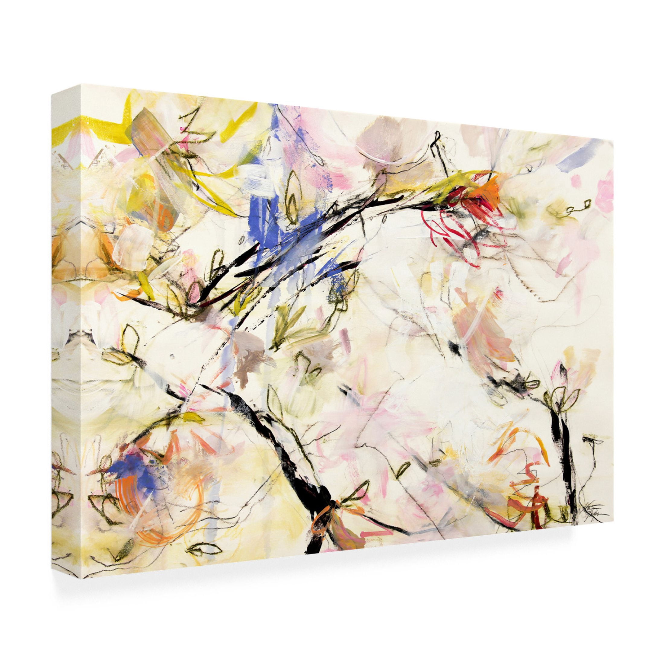 Canvas Wall Art - Kati Bujna 'Magnolia Life Blossoms 2' Wall Art for Living Room, Bedroom, or Office Décor by Trademark Fine Art - 32 x 22 Inches