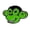 Green, variant on KALYNN CAMPBELL GREEN FACE ENAMEL PIN - American Artist's Art Green Face Backpack Enamel Lapel Pin - 1.25"