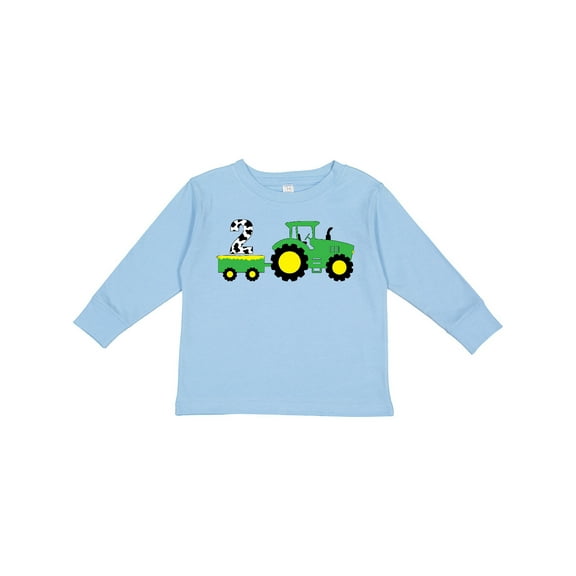Inktastic Second Birthday Tractor Boys or Girls Long Sleeve Toddler T-Shirt