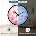 thumbnail image 5 of Indoor 12' Voice-Activated Luminous Decoration Wall Clock With LED Night Light Petals Drifting Gently, 5 of 8