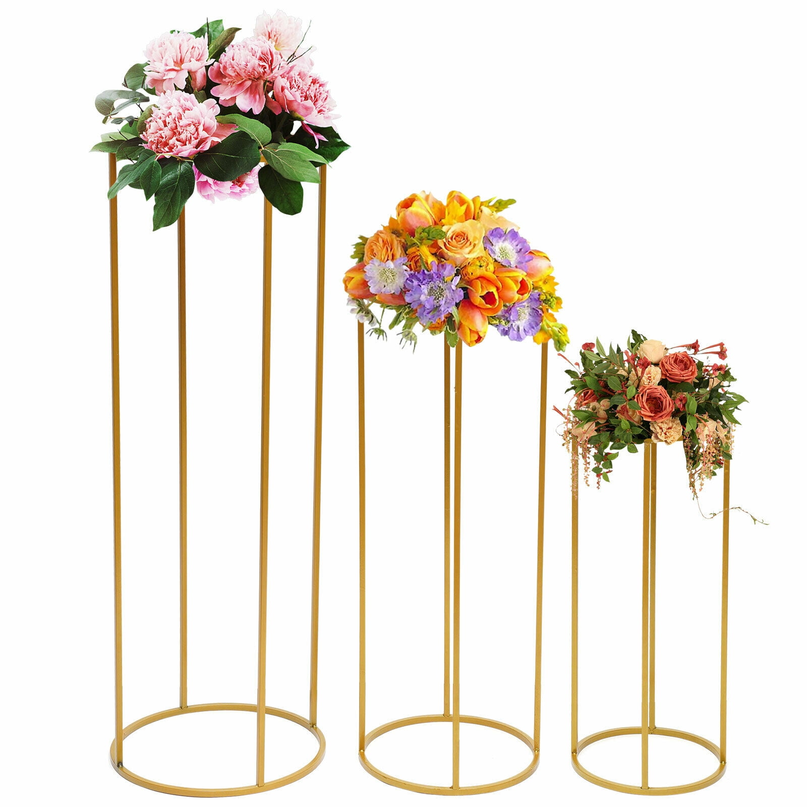Flower Rack Vase Stand Prop Metal Art Geometric Column Wedding Party Decor US u 