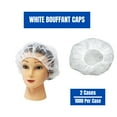 thumbnail image 2 of Household Bath Non-woven Fabric Disposable Bouffant Pleated Hat Cap 200pcs, 2 of 3