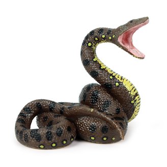 6 Pack Of 24" Realistic Black Rubber Snakes - Hissing Tongue, Prank/Gag Gift, Fake Snakes