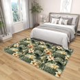 thumbnail image 4 of 3x5 Rug, Tropical Floral Door Mat, Tropical Leaf Rug, Flower Leaves Rugs for Entryway, Washable & Non Slip & Soft Low Pile Small Carpet, Indoor Doormat, Tropical Floral Home Decor & Gifts, 4 of 7