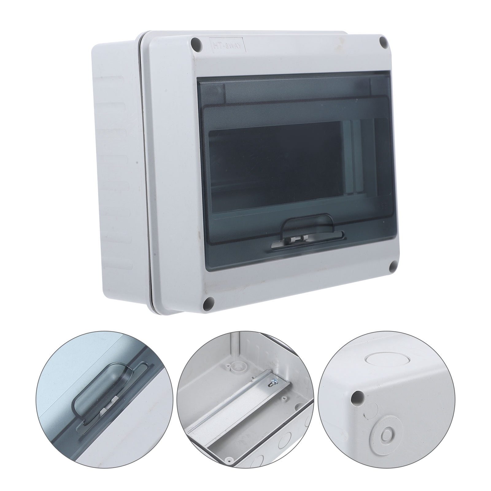 Ferencaa Breaker Box Circuit Breaker Box Distribution Protection Box 8-way Electric Box Protector