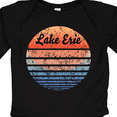 thumbnail image 4 of Inktastic Lake Erie Distressed Retro Sunset Boys or Girls Long Sleeve Baby Bodysuit, 4 of 5