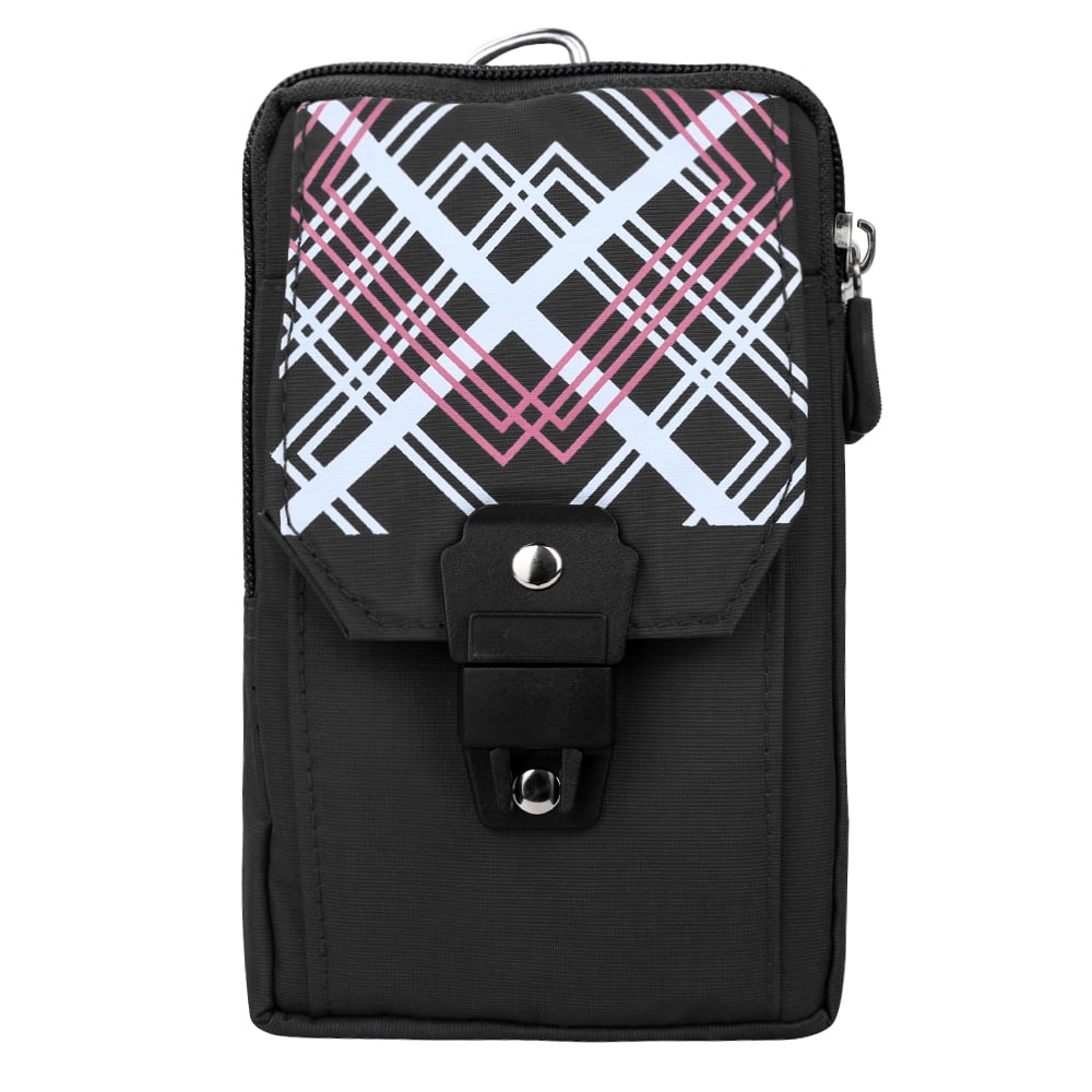 SumacLife Travel Friendly Nylon Zippered Pouch with Clip for Phones Money and Cameras