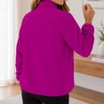 thumbnail image 5 of Smsaxvxz Women's Full Zip Soft Polar Fleece Jacket Fashion Solid Outdoor Recreation Coat Lightweight Winter Fall Outerwear Red XS, 5 of 9