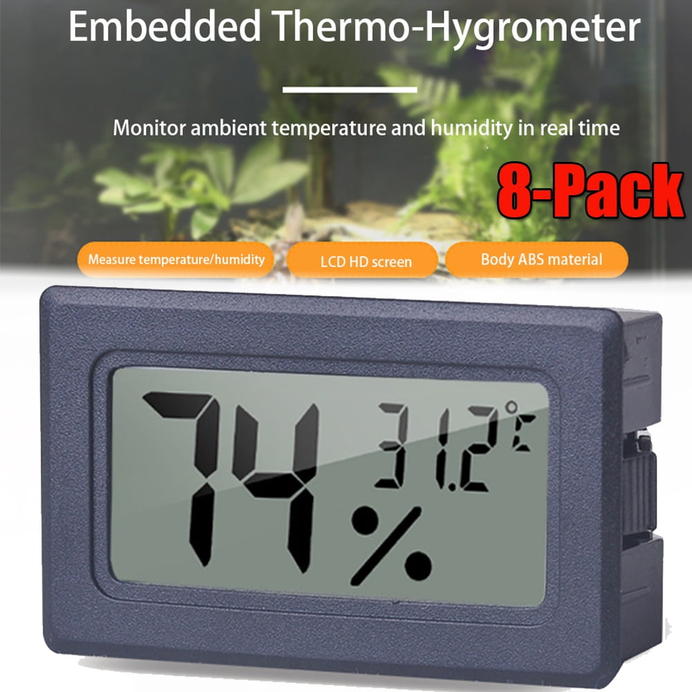 Embedded Reptile LCD Electronic Temperature And Humidity Meter