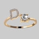 thumbnail image 5 of 26-Letter Gold Rings with Zircon and Rhinestone Adjustable Sturdiness - Perfect Gift for Women, 5 of 5