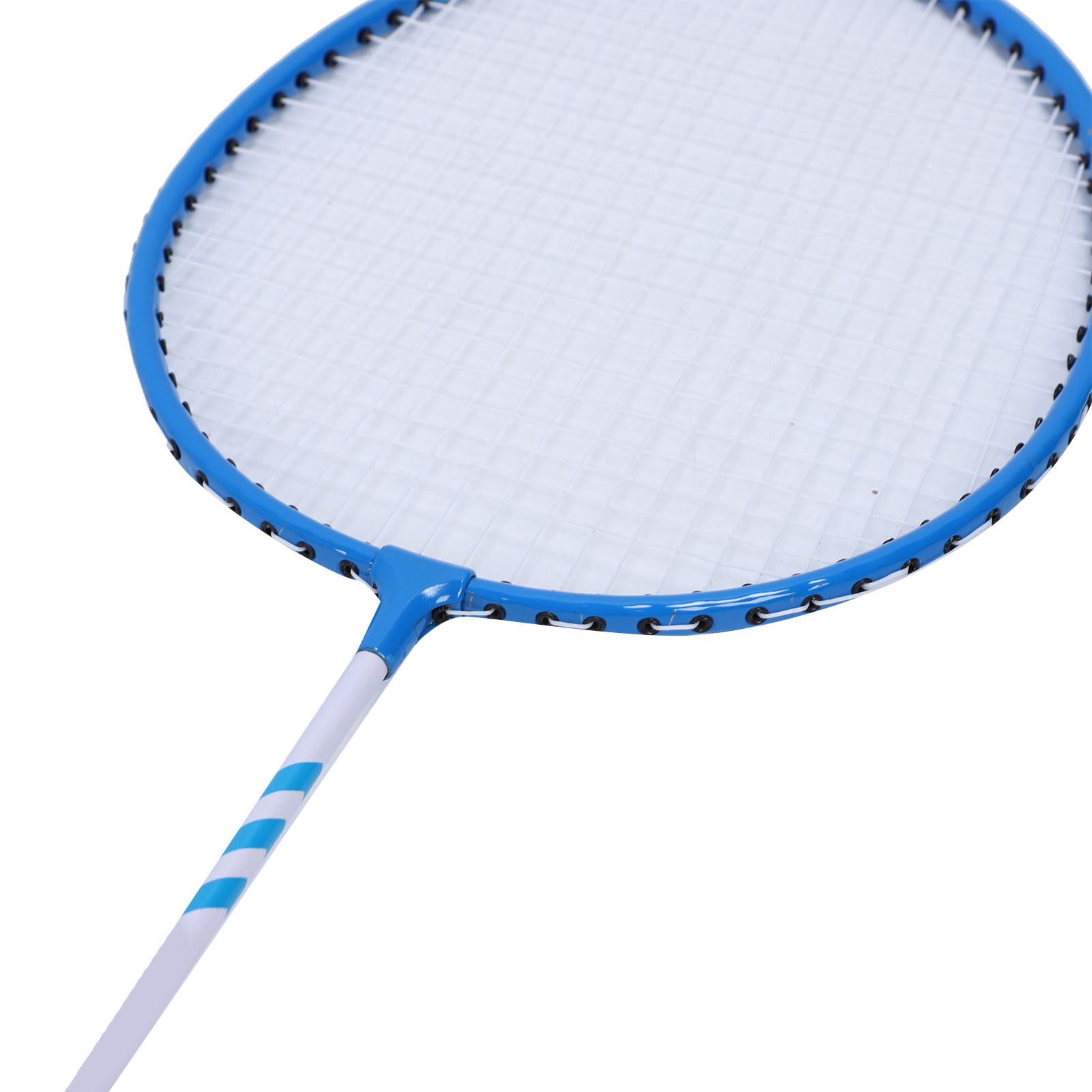 YAHHU Premium Iron Alloy Badminton Rackets Set with Nylon Shuttlecocks and Carrying Bag, 2 Player Set, 5 Pieces, Blue