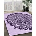 thumbnail image 3 of Ahgly Company Machine Washable Indoor Rectangle Transitional Bright Grape Purple Area Rugs, 2' x 4', 3 of 7