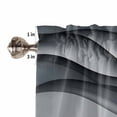 thumbnail image 5 of Hokiten Rod Pocket Curtain Valance, Black Gray Ombre Farmhouse Window Valance for Living Room, Bedroom, Kitchen Modern Abstract Moire Art Geometric 54"W x 18"L, 5 of 8