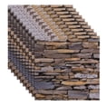 thumbnail image 1 of Uxcell 20 piezas de azulejos de backsplash autoadhesivos 11.8"x11.8" de PVC, azulejos de mármol con textura de piedra engrosada, pegatinas impermeables para cocina, baño y dormitorio, marrón/gris, 1 of 7