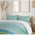 thumbnail image 6 of Ambesonne Blue Duvet Cover Set, Watercolor Stripes Art, 2-Calking, Blue Green Violet, 6 of 7