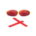 thumbnail image 1 of Walleva Fire Red Polarized Lenses And Red Earsocks For Oakley Minute 2.0 Sunglasses, 1 of 4