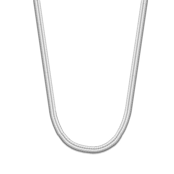 Cate & Chloe Delayne 18k White Gold Plated Stacking Necklace Chain, Gift for Women