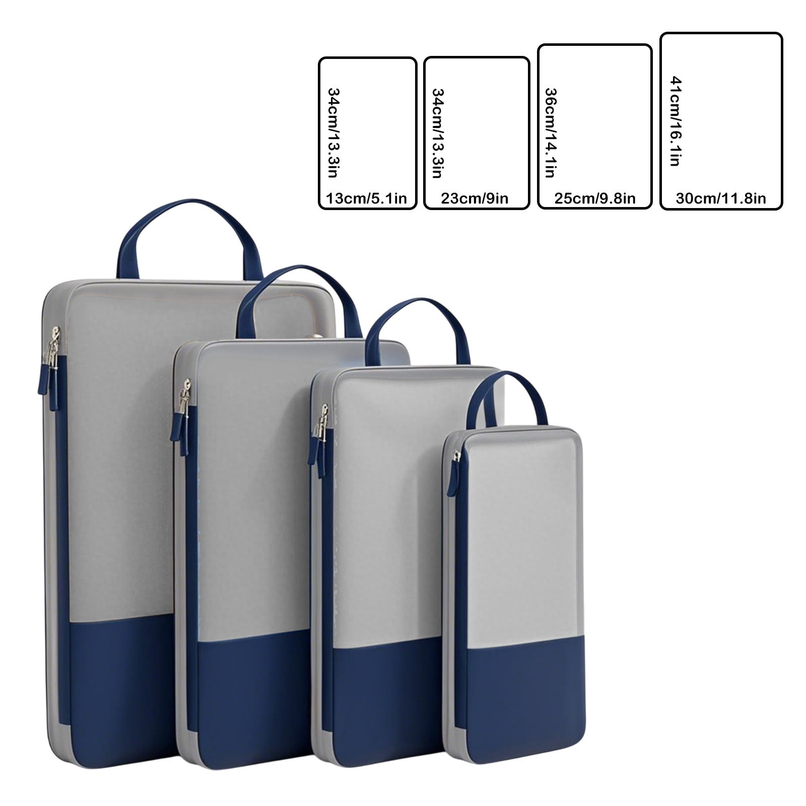Matoen 4-Piece Travel Compression Packing Cubes Set - Lightweight Mesh Luggage Organizers, Space-Saving Storage Bags for Effortless Trip Packing