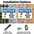 thumbnail image 3 of (2 Pack) Pet Relief Area [Right Arrow] OSHA Notice Sign 24 Inch X 18 Inch Indoor / Outdoor Rust-Free Aluminum Metal Signs for Workplace, Workshop, and Construction Site, Made in the USA, 3 of 8