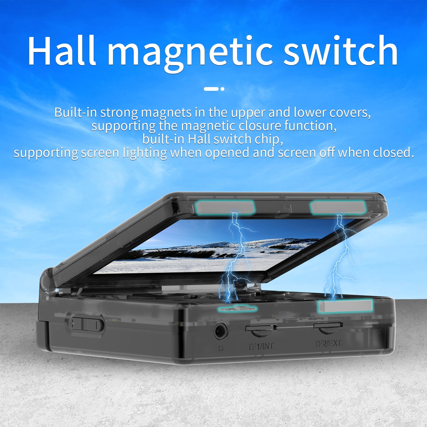 RG35XXSP Handheld Game Console,3.5"Screen,3300mAh Battery,5G WiFi Bluetooth HD and TV Output Black