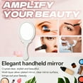 thumbnail image 6 of RAGUPEL Hand Mirrors with Handle,Mirror with Oval Frame 6.9"*3.1"*0.4" Handheld Mirror,Non-Distorting Mirror Surface Hand Held Mirrors with Handle,White, 6 of 7