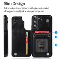 thumbnail image 2 of FIEWESEY for Samsung Galaxy S22 Plus Wallet Case with Card Holder, PU Leather Kickstand Card Slots Case, Double Magnetic Clasp Durable Shockproof Cover for Samsung Galaxy S22 Plus(Black), 2 of 9